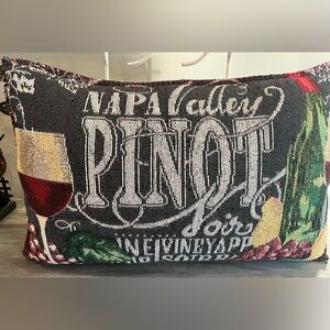 Napa Valley Pinot Noir Wine Inspired Decorative Pillow